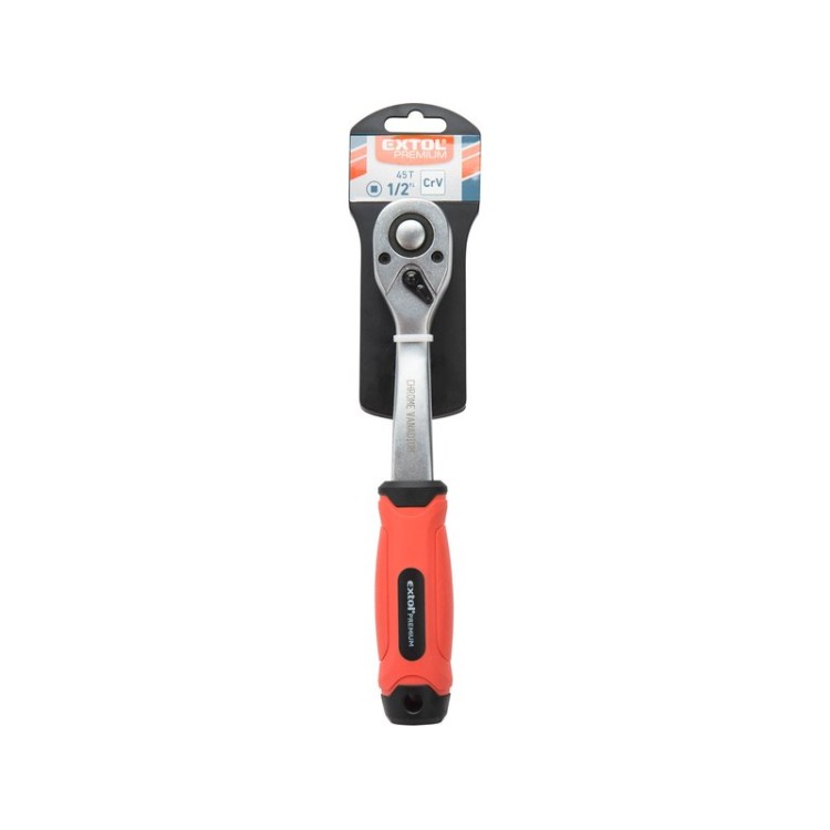 Extol 8816456 Ráčna tvarovaná, 45 zubů, 1/2", L 253mm