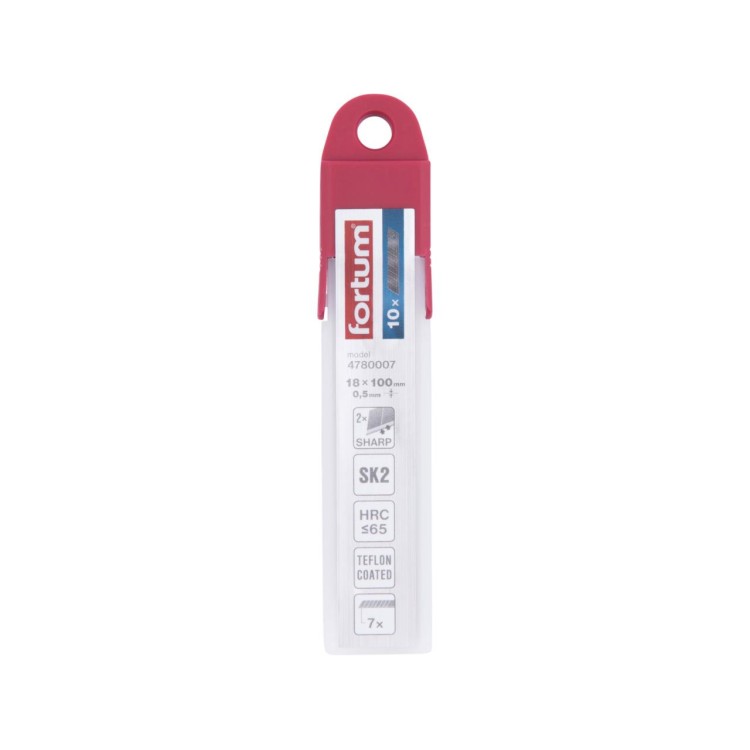 FORTUM 4780007 Břity ulamovací do nože, 18mm, 10ks, SK2