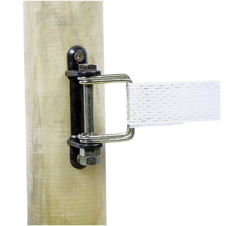 Izolátor pro elektrické ohradníky,rohový se šroubem a sponami pro pásky do 40 mm