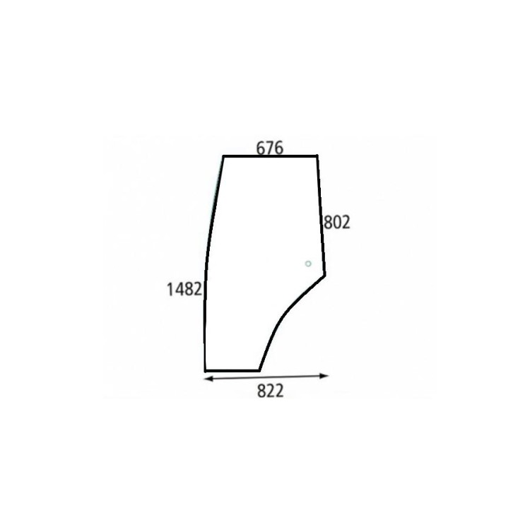Sklo dveří pravé - KS (M97,P,F) 53369093