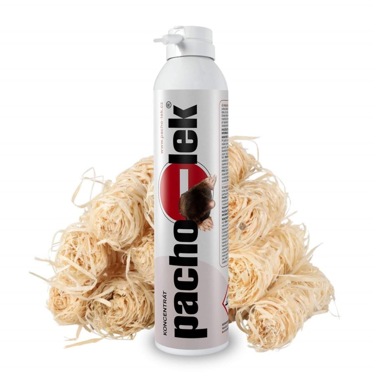 PACHO-LEK 8409 Pachový ohradník proti krtkům 250 ml + nosič pachové látky 10 ks