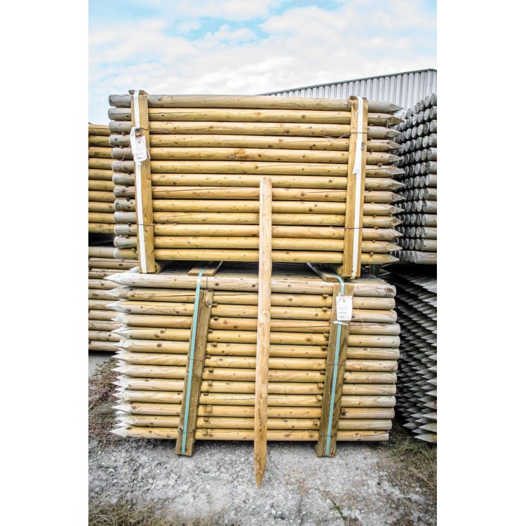 Kůl ohradníkový dřevěný 100x2000 (mm) impregnovaný