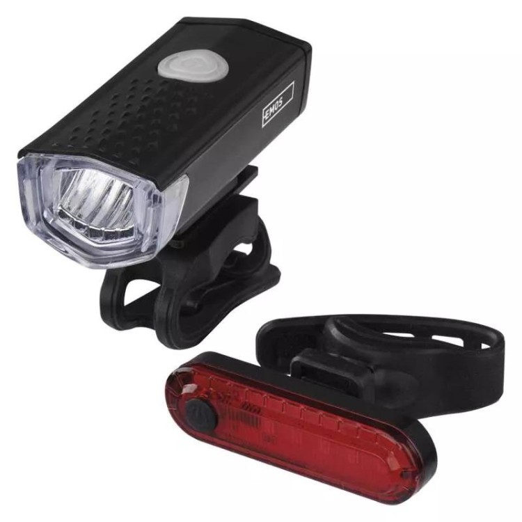 Emos P3923 Svítilna LED přední + zadní nabíjecí na kolo 90 Im