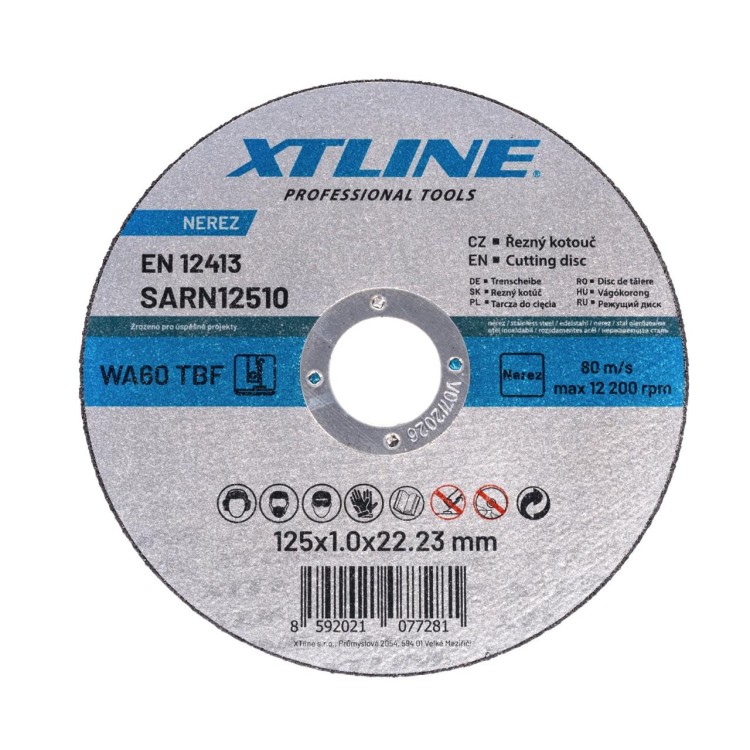 XTLINE SARN15010 Kotouč 150x1,0x22,2mm řezný na ocel / nerez