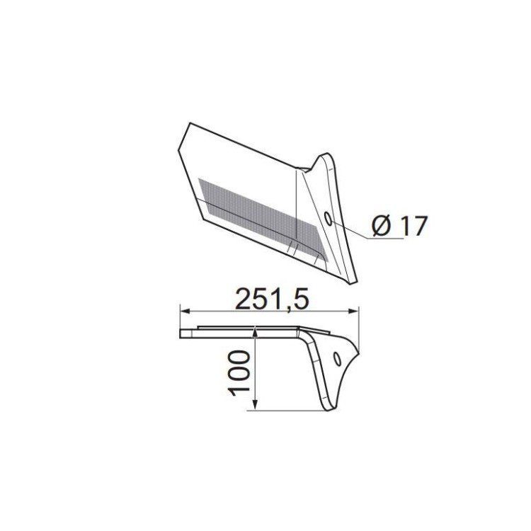 Pöttinger 9104.50.024.0 Radlička pravá 350 Durastar - Terria