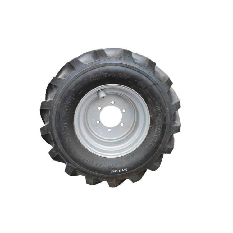 Kolo kpl. s diskem 420/55-17 BKT spec; 145 A8; AS;  na Terrasem