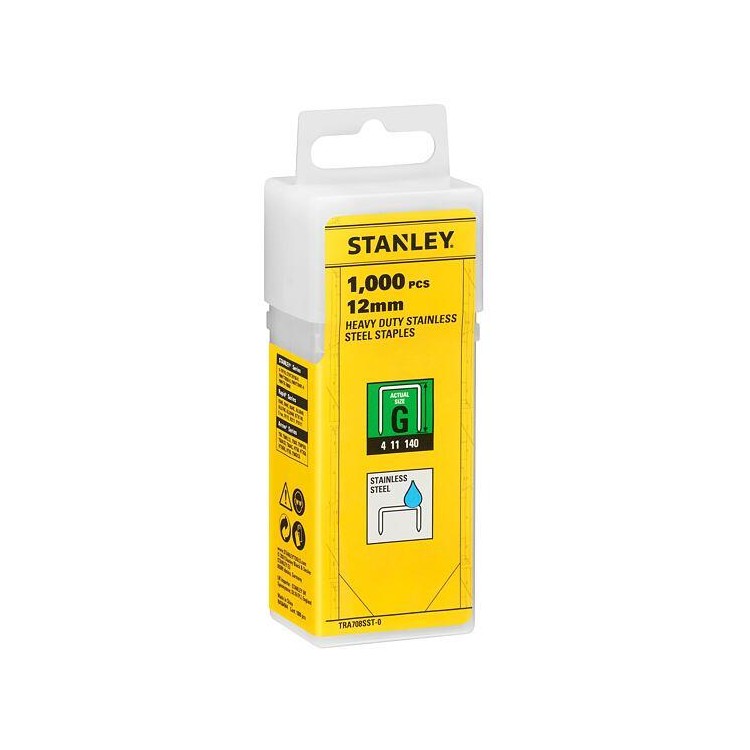 STANLEY TRA708SST-0 Spony 12mm typ G nerez bal.1000ks