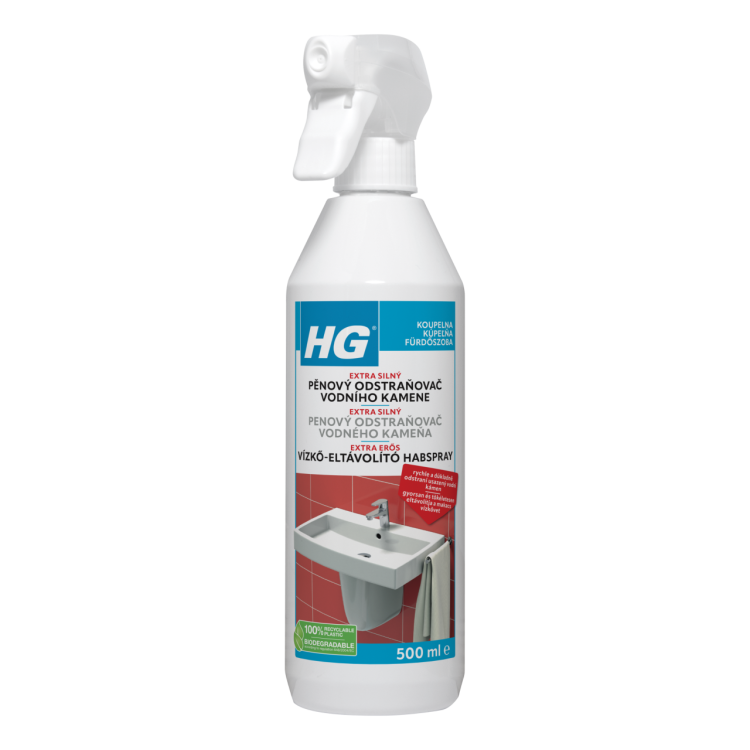 HG 605 Pěnový čistič vodního kamene 3x silnější 500ml