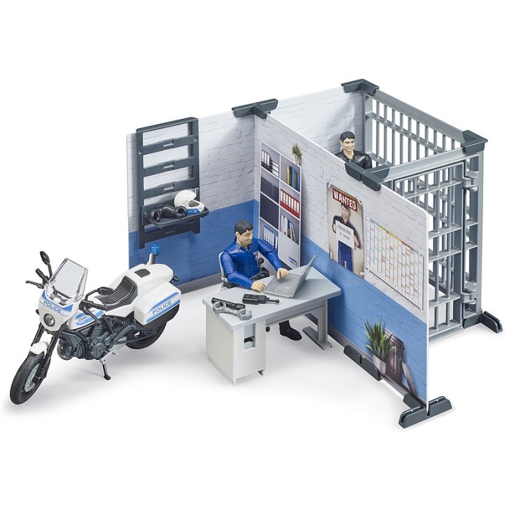 Bruder 62732 Stanice policejní s policejní motorkou