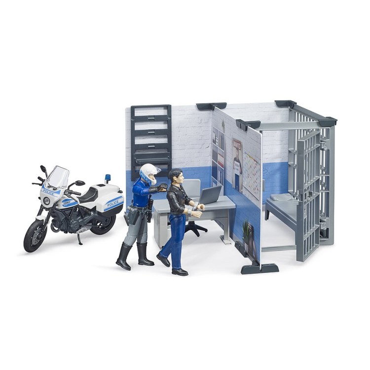 Bruder 62732 Stanice policejní s policejní motorkou