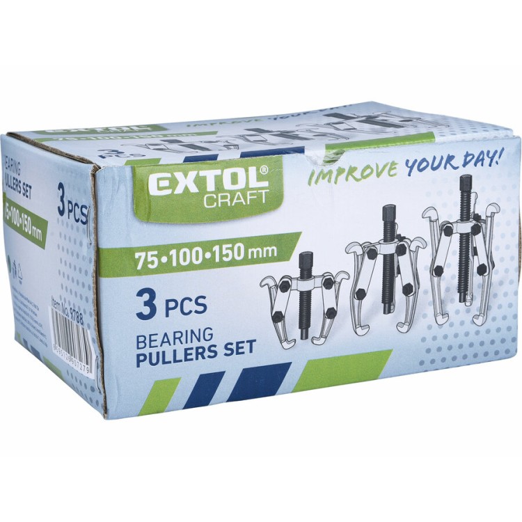 EXTOL CRAFT 9788 Stahováky, sada 3ks, hloubka: 75-100-150mm