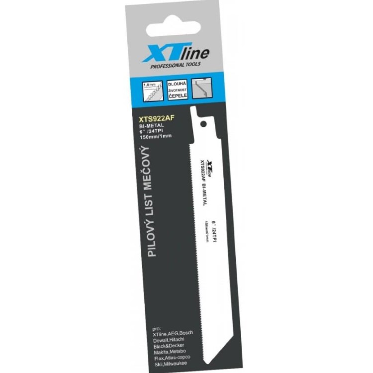 XTLINE XTS922AF Pilový list mečový HSS Bimetal 152x19x0,9mm 1bal 5ks