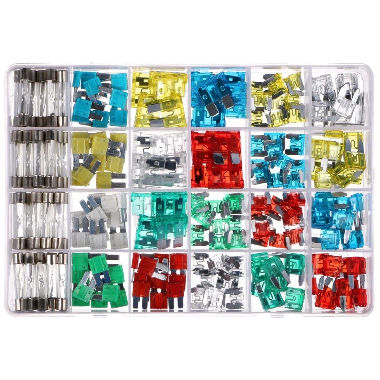 SIXTOL Sada nožových a skleněných automobilových pojistek MECHANIC FUSE SET 215