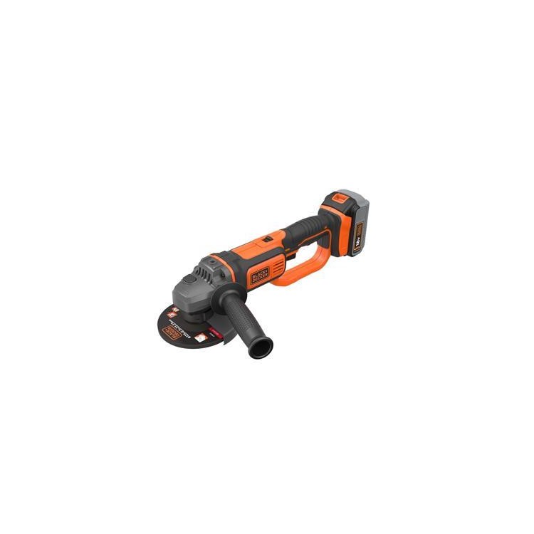 BLACK&DECKER BCG720M1 Aku úhlová bruska 125 mm 18 V / aku baterie Li-ion 4,0 Ah