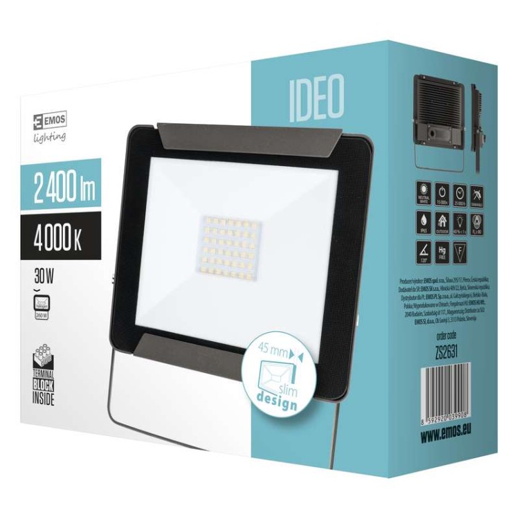 LED reflektor IDEO, 30W neutrální bílá