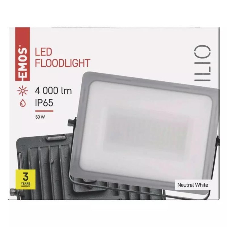 Emos ZS2540 Reflektor LED ILIO 51 W, černý, neutrální bílá