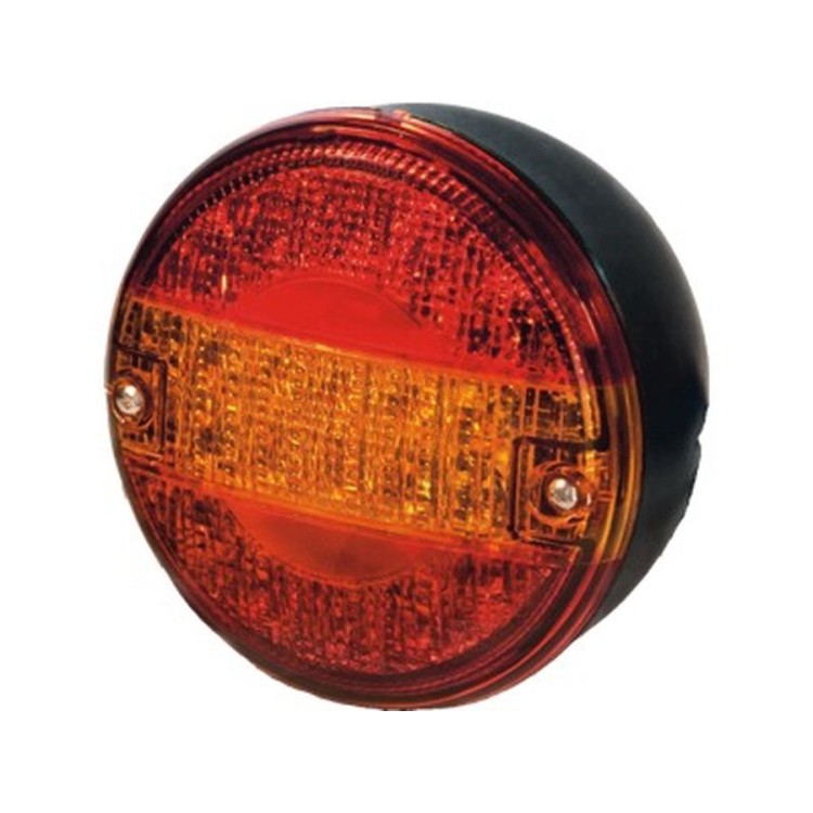 Svítilna zadni kulatá 3 komorová LED 12/24V