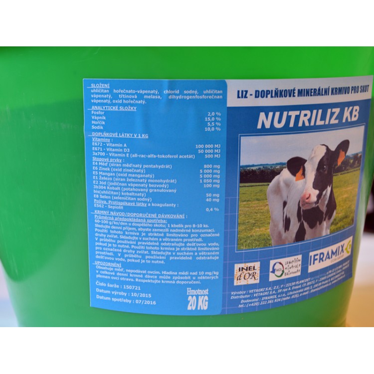 Melasovaný minerální liz NUTRILIZ (BLOCKEMEL) pro skot 20 kg
