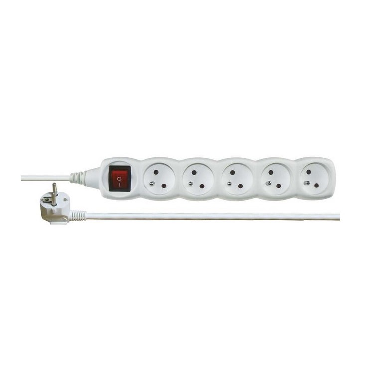 Prodlužovák 5 zásuvek 2 m+vyp~250 V/10 A
