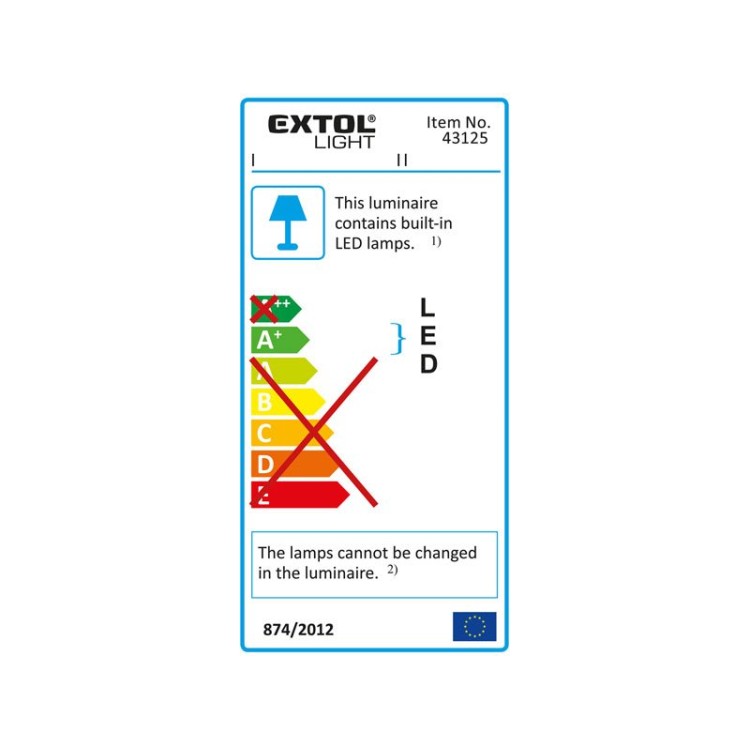 EXTOL reflektor LED, nabíjecí s podstavcem, 700/1400lm, Li-ion