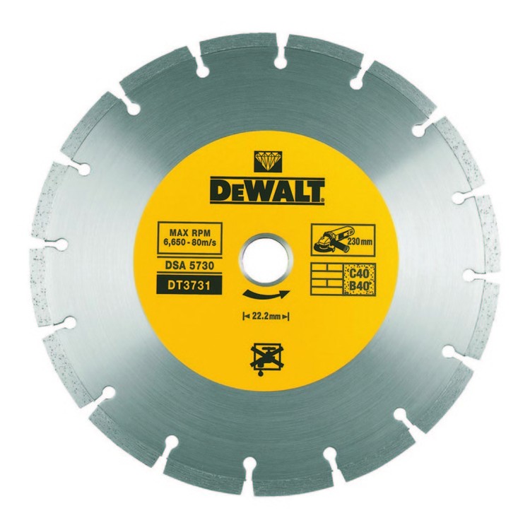DEWALT DT3731 Diamantový kotouč pro suché řezání 230x22,2mm