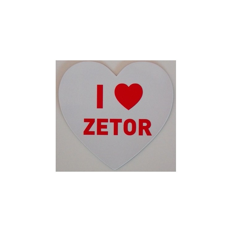 Magnet srdce Zetor bílý