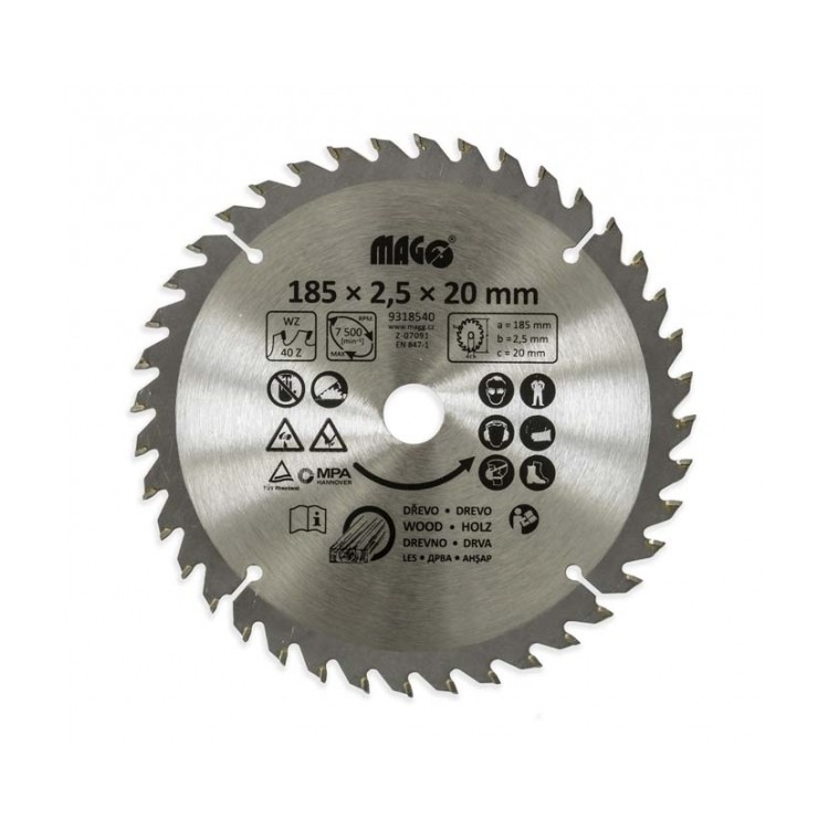 MAGG 9318540 Kotouč pilový 185x2,5x20-40z sš