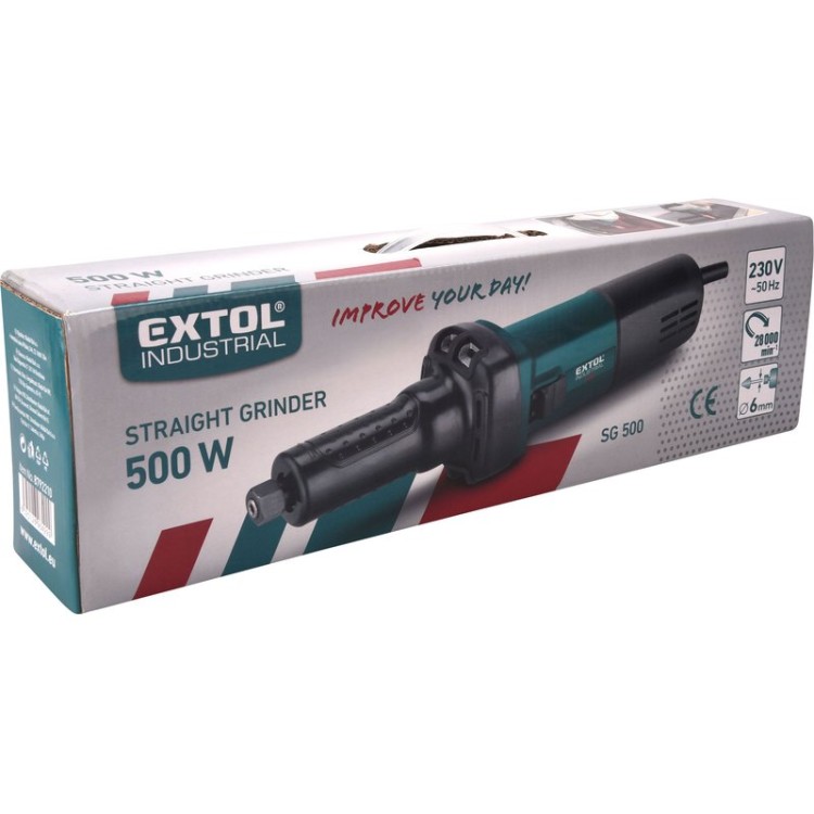 EXTOL INDUSTRIAL bruska přímá, 6mm, 500W
