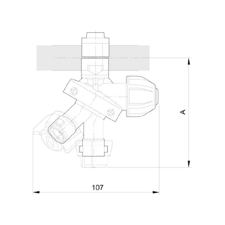 Držák trysek trojitý pro turbku 1/2"