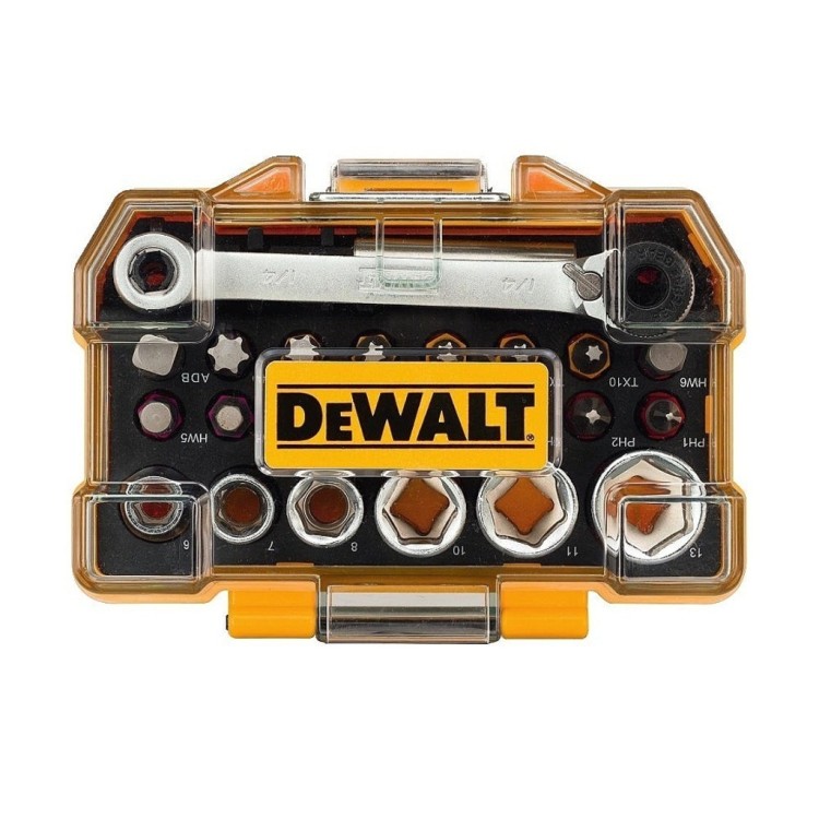 DEWALT DT71516-QZ Sada bitů a hlavic s mikroráčnou 1/4" (24dílná)