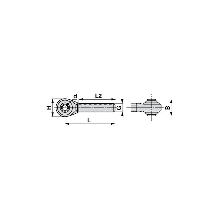 Oko třetího bodu kat.3 - 32,2 mm - levý závit M30x3,5