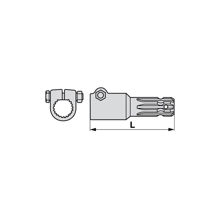 Redukce 1 3/4" Z=20 - 1 3/8" Z=6