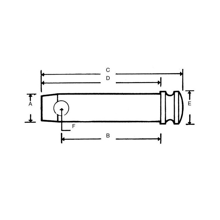 Čep zajišťovací - pr. 25 mm, délka 140 mm