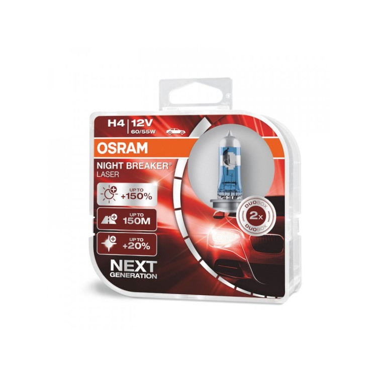 Žárovky halogenové Osram NightBreaker Laser +150% svítivost - sada
