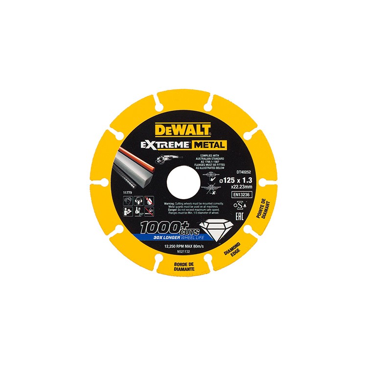 DEWALT DT40252 kotouč diamantový na kov 125x22,2x1,3mm