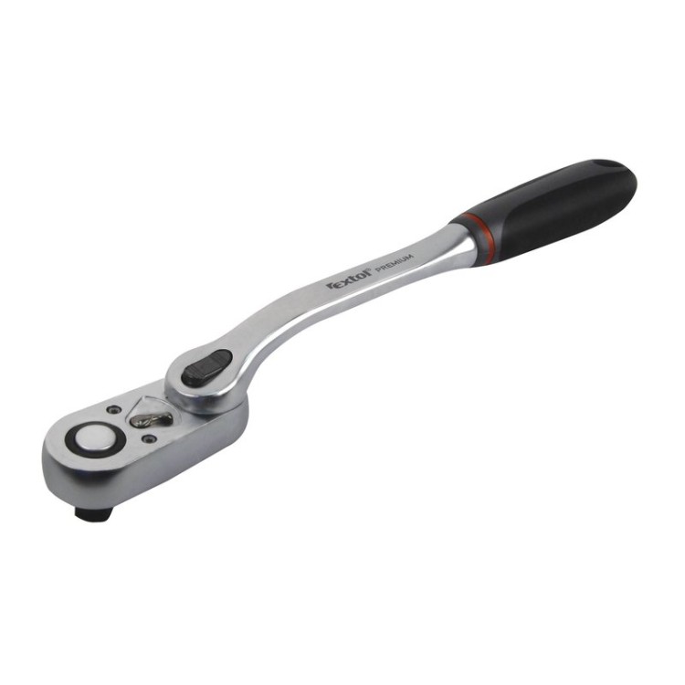 EXTOL Ráčna tvarová kloubová, 48 zubů, 1/2", L 310mm, CrV