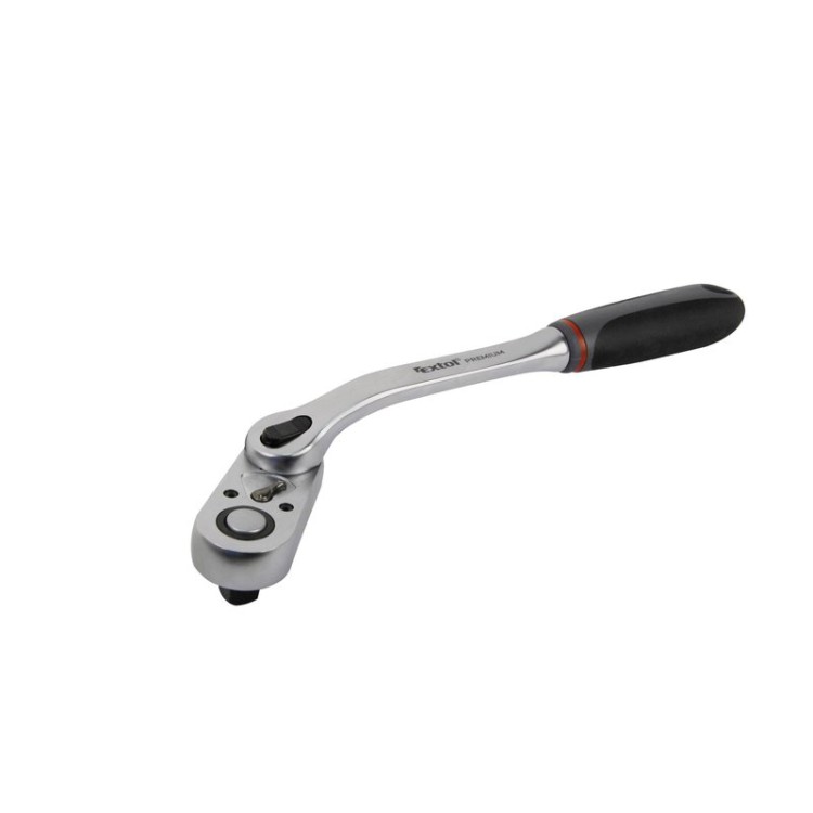 EXTOL Ráčna tvarová kloubová, 48 zubů, 1/2", L 310mm, CrV
