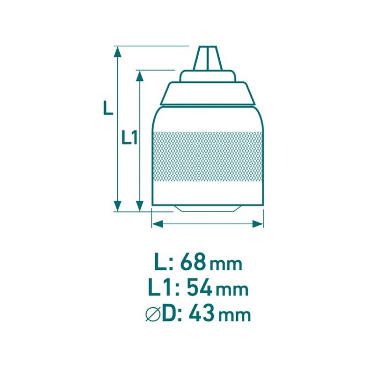 Sklíčidlo 2-13 mm Extol závit 1/2"-20UNF