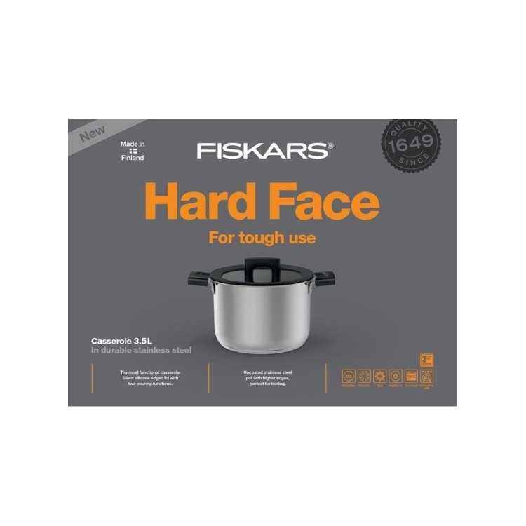 FISKARS Hrnec 20cm s pokličkou 3,5l nerez