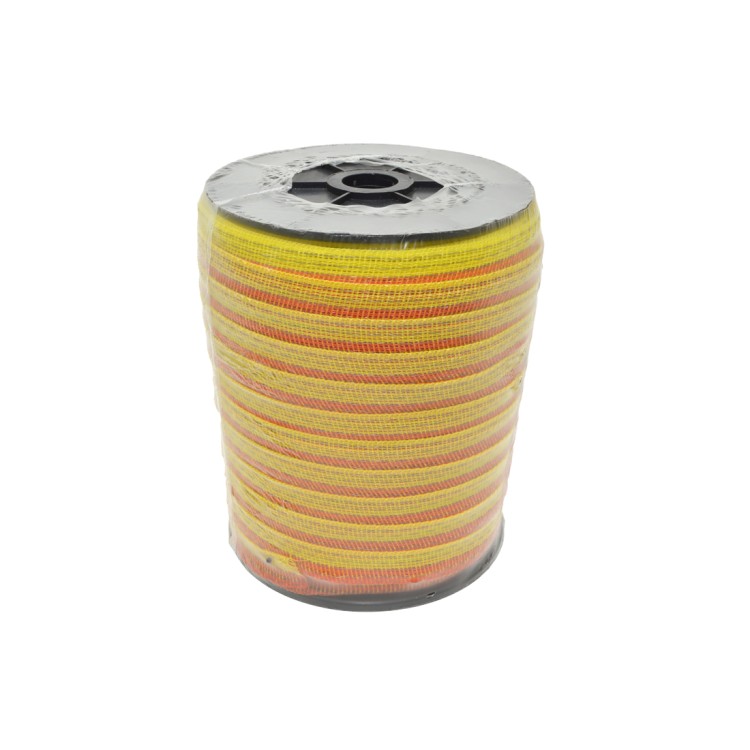 Páska pro elektrické ohradníky 20 mm/200 m TopLine Plus žluto-oranžová