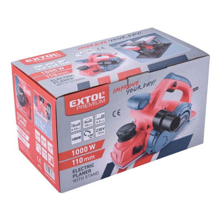 EXTOL PREMIUM hoblík elektrický, 110mm, 1300W