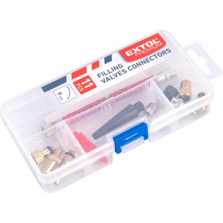 EXTOL PREMIUM Konektory na ventilky, sada 11ks