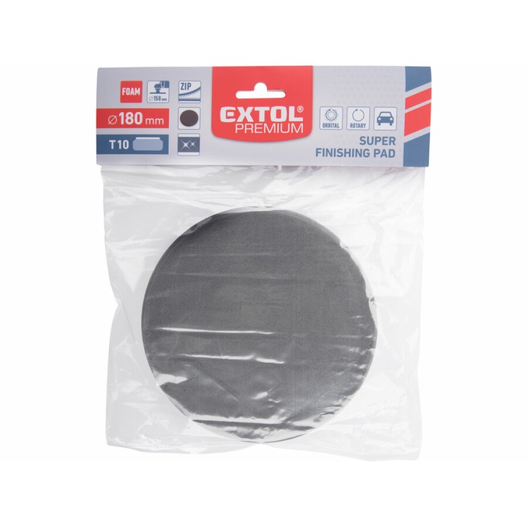 Extol 8804501 Kotouč leštící pěnový, T10, černý, 180x30mm, suchý zip 150mm