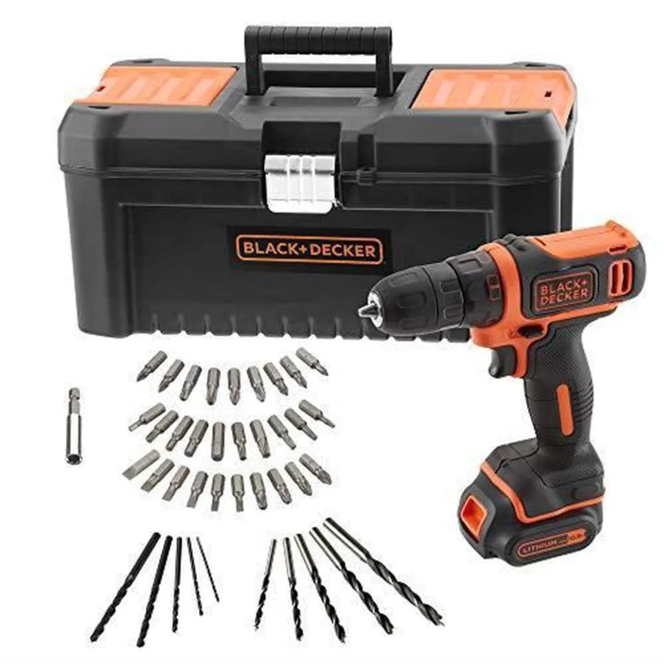 Black and Decker BDCDD121KA-QW Aku vrtačka bez příklepu 10,8 V+ sada (40ks)