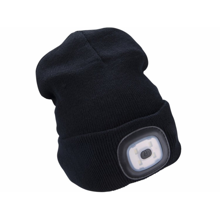 Extol Light 43199 Čepice s čelovkou 4x45lm, USB nabíjení, černá