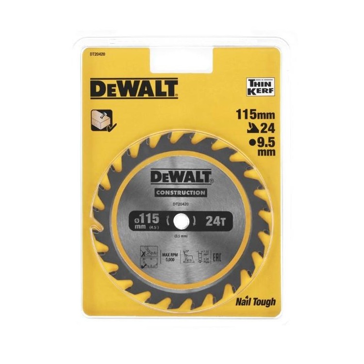 DeWalt DT20420-QZ Pilový kotouč 115 x 9,5 mm, 24 zubů