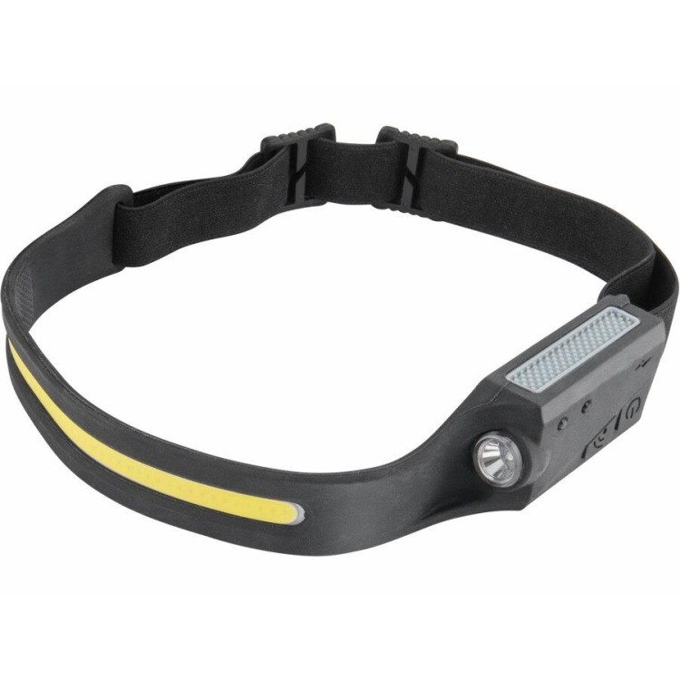 Extol 43186 Čelovka 350lm, USB nabíjení, s IR čidlem, COB, XPE LED