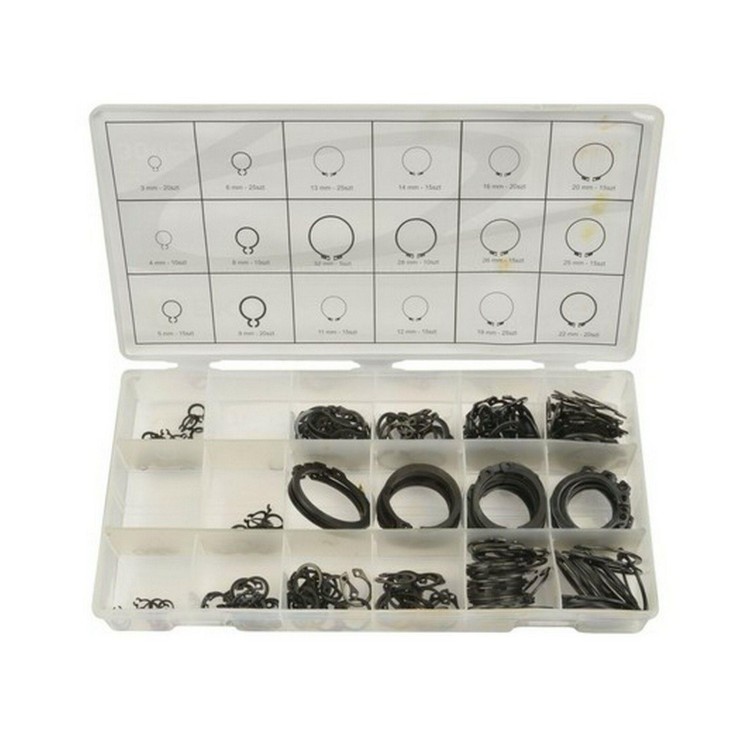 Geko G02802 Pojistné kroužky sada 300ks, R1-R19, pr. 3 -32mm