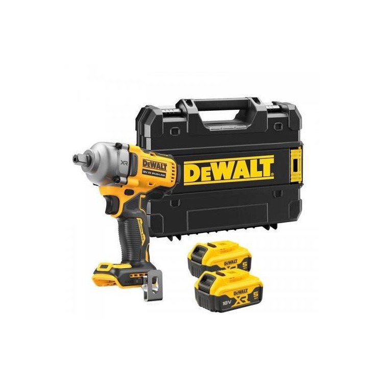 DeWALT DCF892P2T aku bezuhlíkový rázový utahovák 1/2" 18V/2x5,0Ah