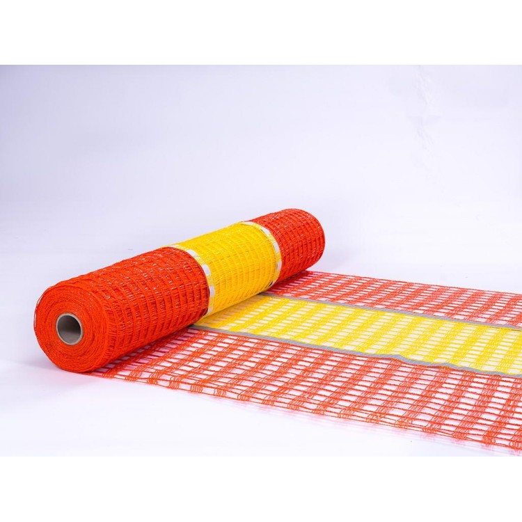 Síť ochranná 1,5 m s reflexním páskem, žlutá + oranžová